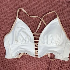 White & gold bikini top!